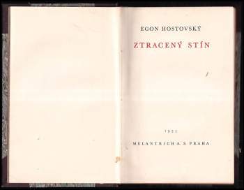 Egon Hostovský: Ztracený stín