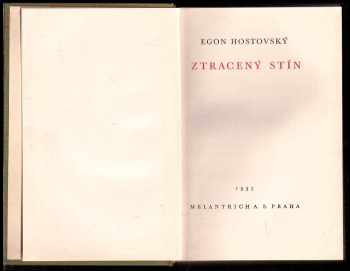 Egon Hostovský: Ztracený stín