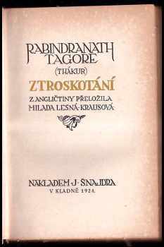 Rabíndranáth Thákur: Ztroskotání