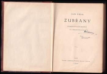 Jan Vrba: Zubřany