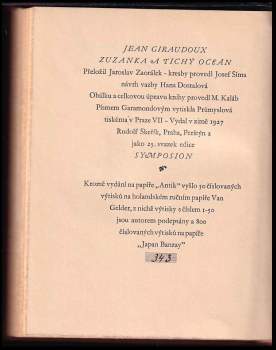 Jean Giraudoux: Zuzanka a Tichý oceán