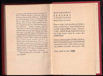 Jean Giraudoux: Zuzanka a Tichý oceán