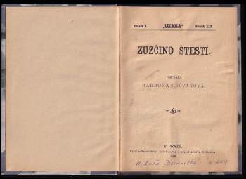 Barbora Josefa Bečvářová: Zuzčino štěstí