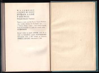 Will Levington Comfort: Zvířata a lidé v džungli