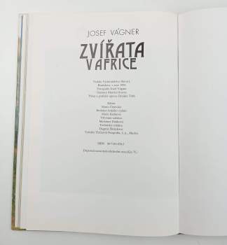 Josef Vágner: Zvířata v Africe