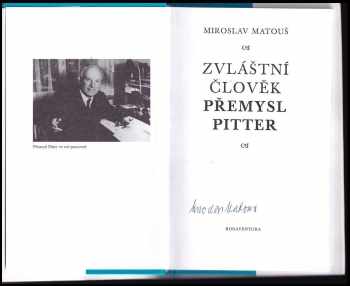 Miroslav Matouš: Zvláštní člověk Přemysl Pitter
