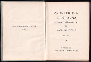 Karolina Světlá: Zvonečková královna