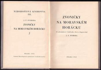 Josef František Svoboda: Zvoničky na moravském Horácku
