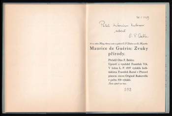 Maurice de Guérin: Zvuky přírody