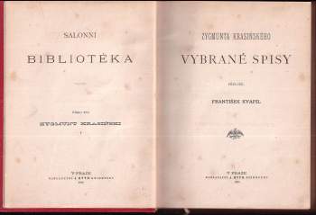 Zygmunt Krasiński: Zygmunta Krasińského vybrané spisy
